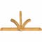 Ekena Millwork Redmond Rough Sawn Timber Gable Bracket, Western Red Cedar, 108"W x 72"H x 6"D x 6"F, 16/12 Pitch GBW108X72X0606RED00RWR - alternate 2